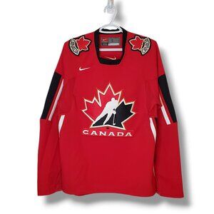 Vintage Team Canada Olympic IIHF Nike Jersey Red Size S